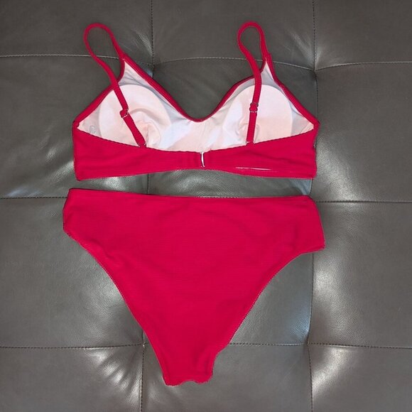 *3 FOR $9* Solid Removable Lightly Padded Cups Adjustable Strap 2 Piece Bikini - Picture 2 of 6